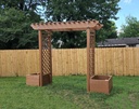 [GND00060] Garden Arbor with Garden Boxes (4ft Pathway)