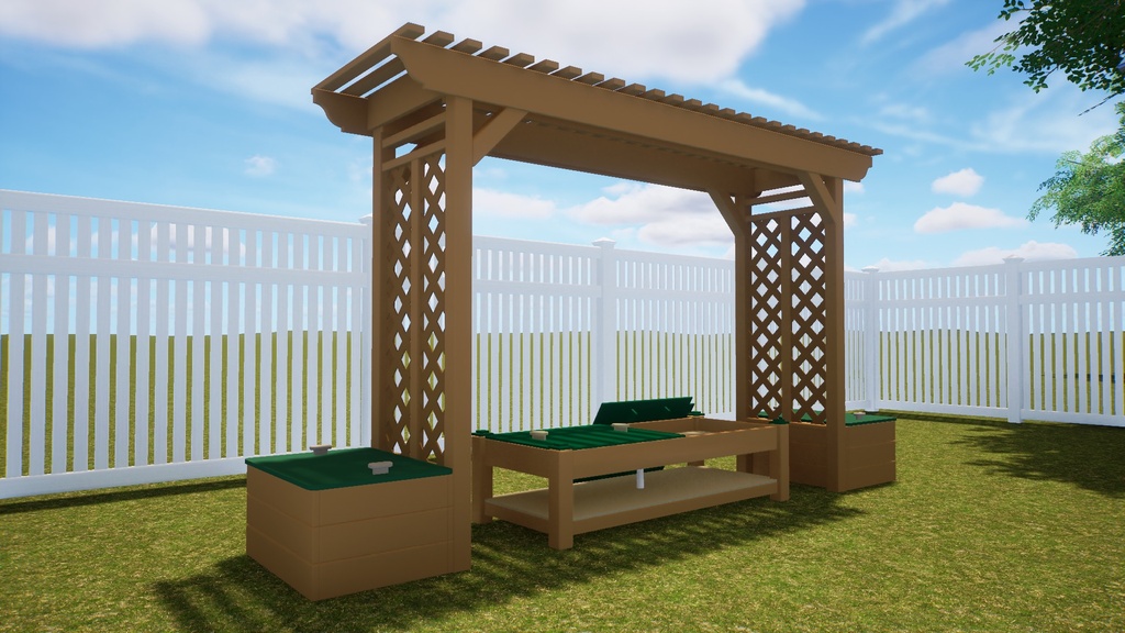 Garden Arbor w Storage Boxes